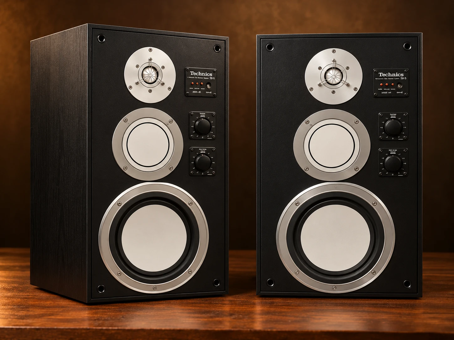 Editorial illustration inspired by vintage Technics SB-5 audio equipment